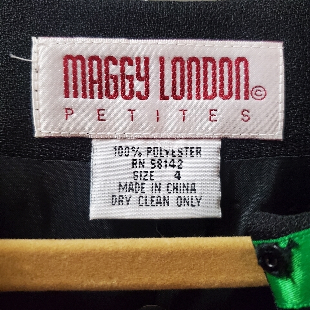 MAGGY LONDON | Vintage Satin Striped Cropped Rainbow Jacket - Picture 6 of 12